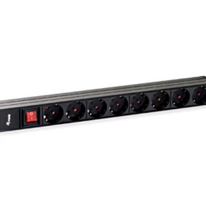 Equip Regleta 8 Shuckos para Montaje en Rack 19" 1U - Interruptor On/Off - Cable de 1.80m