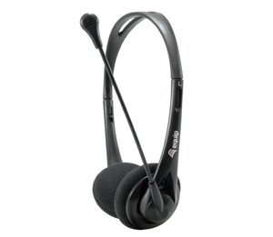Equip Auriculares con Microfono Flexible - Control de Volumen - Jack 3.5mm - Negro