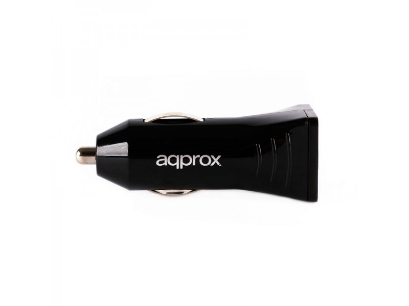 Approx Cargador de Coche USB 5V 3.1A - 2 Puertos USB - Negro