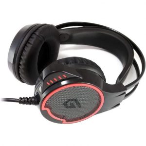 Conceptronic Auriculares Gaming USB con Microfono - Sonido Envolvente 7.1 - Iluminacion LED - Diadema Ajustable - Almohadillas Acolchadas - Cable de 2m - Color Negro