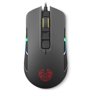 Krom Kolt Raton Gaming USB 4000dpi - Iluminacion RGB con Efectos - 9 Botones Configurables - Uso Ambidiestro - Color Negro