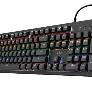 Trust Gaming GXT 863 Mazz Teclado Mecanico USB - Teclas Red Outemu - Iluminacion LED - Antighosting - Cable de 1.80m - Color Negro