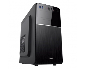 3Go Nain2 Caja Micro ATX, Mini ITX - Fuente de Alimentacion 500W - 2x HDD3,5 + 1x SDD2,5 - USB 3.0, Mic - Color Negro
