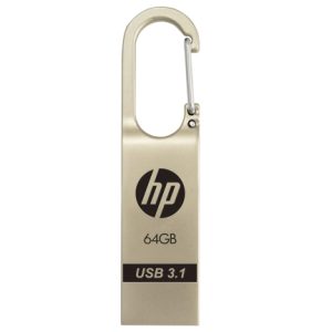 HP x760w Memoria USB 3.1 64GB - Diseño Metalico con Clip - Color Oro Claro (Pendrive)