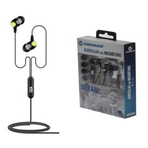 Coolsound Urban Mic Auriculares Intrauditivos con Microfono - Cable de 1.20m