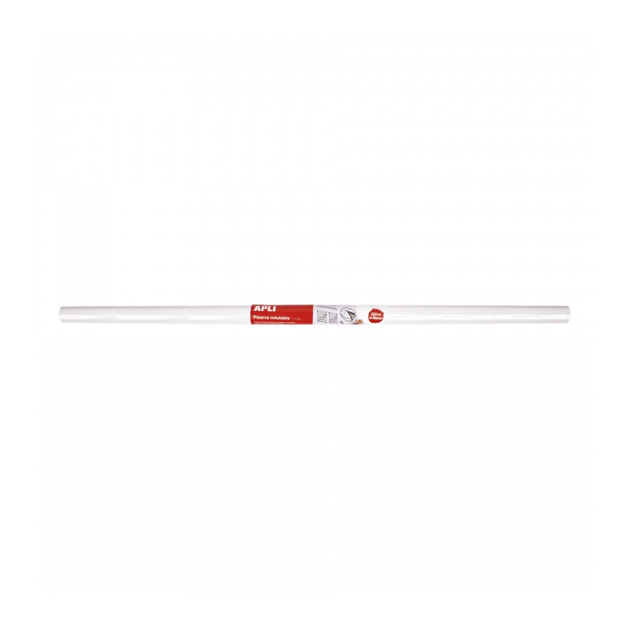 Apli Pizarra Blanca Adhesiva en Rollo 2 x 1 m - Adhesivo Reposionable - Para Superficies Lisas y Solidas - Facil y Rapida de Limpiar - Color Blanco