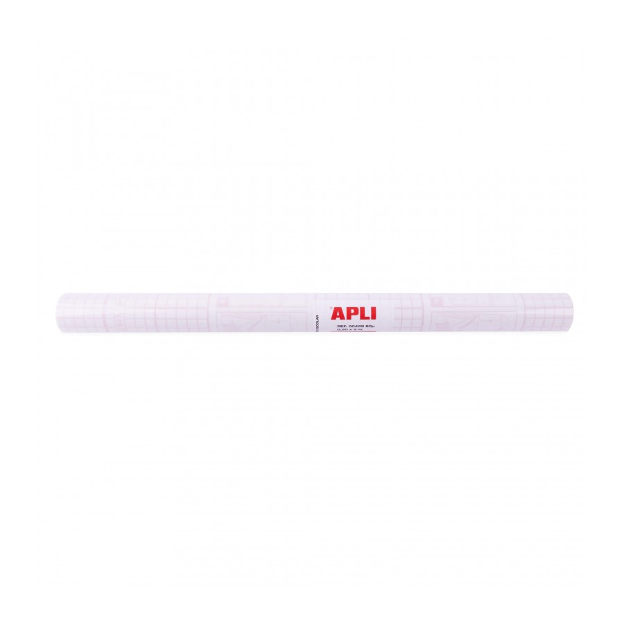 Apli Forro de Libros en Rollo 80µ 3 x 0,5 m - Polipropileno - Adhesivo Reposicionable - Alta Resistencia