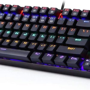 Redragon Rainbow Kumara K552 Teclado Mecanico Gaming TKL USB - Iluminacion RGB - Teclas Redragon Red - Antighosting - Cable de 1.80m