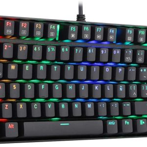 Redragon Kumara K552 Teclado Mecanico Gaming TKL USB - Iluminacion RGB - Teclas Outemu Blue - Antighosting - Cable de 1.80m