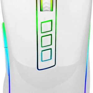Redragon M711 Cobra White Raton Gaming USB 1000dpi - 7 Botones Programables - Iluminacion RGB - Uso Diestro - Cable Trenzado de 1.80m
