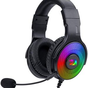 Redragon H350W Pandora 2 Auriculares Gaming con Microfono - Sonido 7.1 - Iluminacion RGB - Diadema Ajustable - Almohadillas Acolchadas - Control en Cable - Cable de 2m