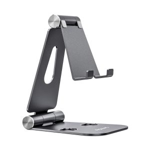 Aisens Soporte de Sobremesa Tamaño XL Ajustable (2 Pivotes) para Movil / Tablet - Color Gris