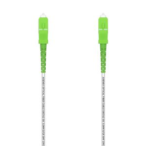 Aisens Cable Fibra Optica Latiguillo G657A2 3.0 9/125 SMF Simplex CPR Dca LSZH - SC/APC-SC/APC - 3.0M - Color Blanco
