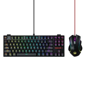 Redragon Pack Gaming Teclado Mecanico Kumara K552 USB + Raton Griffin M607 USB 7200dpi - Iluminacion RGB - Antighosting - Uso Diestro - Cables de 1.80m