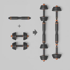 Xiaomi Fed Pack Basico de Mancuernas 35Kg. - Barra de Acero - Discos de Aleacion de Hierro y Arena