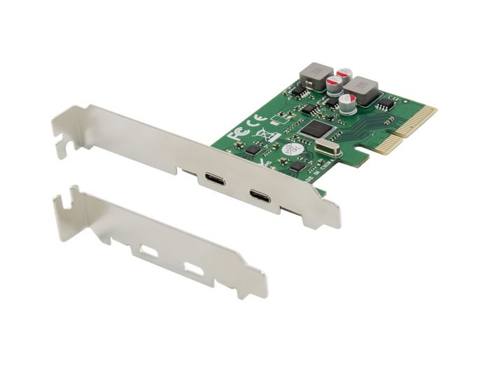 Conceptronic Tarjeta PCIe de 2 Puertos USB 3.2 Gen 2 Tipo C Autoalimentada