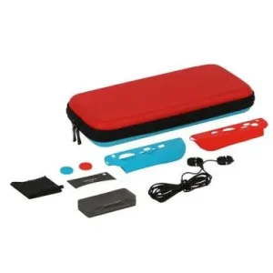 Konix Gamer Switch Pack Auriculares Intrauditivos + Funda de Transporte + Protector Pantalla + Estuche para 4 Juegos + 2 Protecciones de Joystick de Silicona + 2 Grips de Silicona de Pulgares + 1 Paño de Limpieza