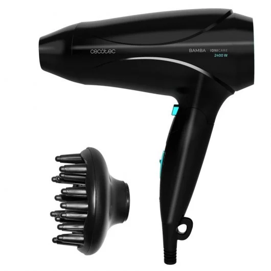 Cecotec Bamba IoniCare 5450 Power&Go Pro Ice Secador de Pelo de Viaje 2400W - Motor Profesional - Potente Caudal de Aire - 2 Velocidades y 2 Temperaturas - Incluye Concentrador y Difusor