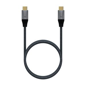 Aisens Cable USB 3.2 Gen2x2 Aluminio 20Gbps 8K@30Hz 5A 100W E-Mark, Tipo USB-C/M-USB-C/M - 1.0m - Color Gris