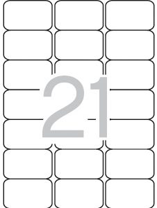 Apli Etiquetas Blancas Permanentes 63.5 x 38.1mm 25 Hojas