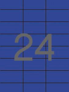Apli Etiquetas Azules Permanentes 70.0 x 37.0mm 20 Hojas