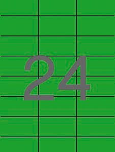 Apli Etiquetas Verdes Permanentes 70.0 x 37.0mm 20 Hojas