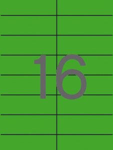 Apli Etiquetas Verdes Permanentes 105.0 x 37.0mm 20 Hojas