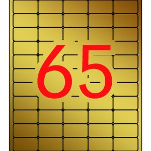Apli Etiquetas Metalizadas Oro 38.1 x 21.2mm 20 Hojas