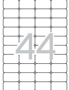 Apli Etiquetas Translucidas Resistentes Intemperie 48.5 x 25.4mm 20 Hojas