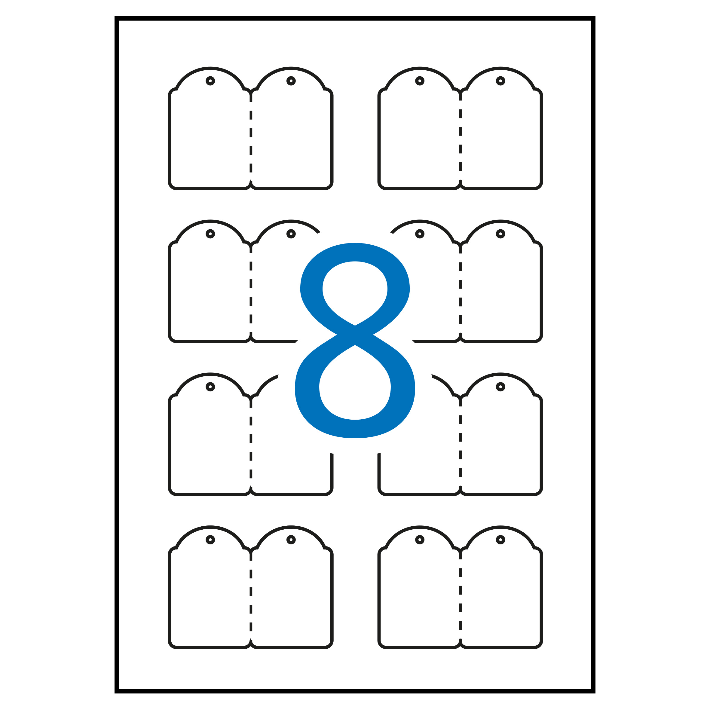 Apli Etiquetas Colgantes Imprimibles 36.0 x 53.0mm 10 Hojas