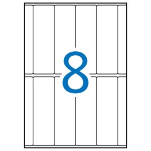 Apli Etiquetas A5 Blancas 31.0 x 100.0mm 15 Hojas