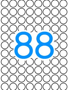Apli Etiquetas A5 Amarillas Ø 16.0mm 8 Hojas