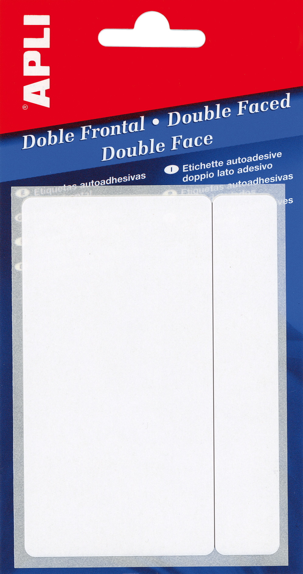 Apli Etiquetas Doble Frontal Blancas 13.0 x 50.0mm