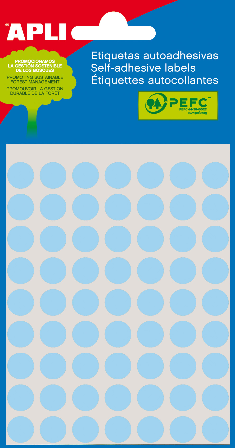 Apli Etiquetas Minibolsa Azules Ø 10.0mm 5 Hojas