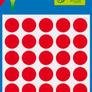 Apli Etiquetas Minibolsa Rojas Ø 13.0mm 5 Hojas