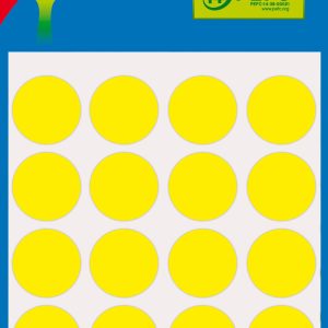 Apli Etiquetas Minibolsa Amarillas Ø 19.0mm 5 Hojas