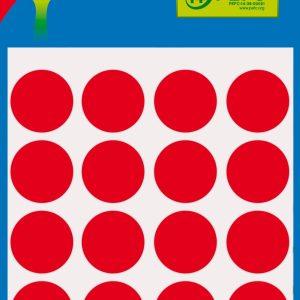 Apli Etiquetas Minibolsa Rojas Ø 19.0mm 5 Hojas