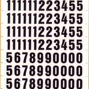 Apli Numeros Transferibles - 12mm - Facil Aplicacion - Negros Intensos - 133 Caracteres - Negro