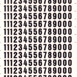 Apli Numeros Transferibles - 8mm - Faciles de Aplicar - Resistentes al Agua - Negros