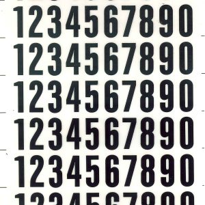 Apli Numeros Transferibles - 15mm - Facil Aplicacion - Negros Intensos - 105 Caracteres - Negro