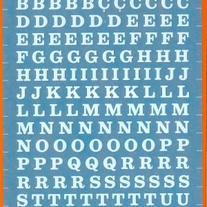 Apli Letras y Numeros Transferibles - 6mm - Facil Aplicacion - 214 Caracteres - Blanco