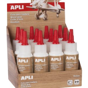 Apli Cola Madera 80ml - Gran Poder de Adhesion - Transparente al Secar - Aplicador de Precision Incluido - sin Disolventes