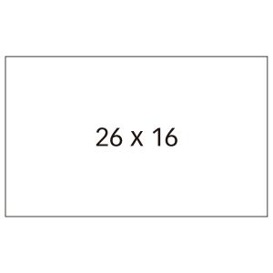 Apli Etiquetas Blancas para Maquinas Etiquetadoras de Precios de 2 Lineas - Tamaño 26 x 16mm - Pack con 6 Rollos de 1000 Etiquetas - Adhesivo Permanente - Compatible con Modelos 101419 y 102365