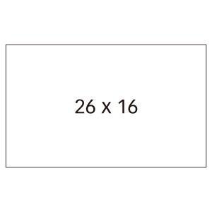Apli Etiquetas Blancas para Maquinas Etiquetadoras de Precios de 2 Lineas - Tamaño 26 x 16mm - Adhesivo Removible - Pack con 6 Rollos - Compatibles con Modelos 101419 y 102365