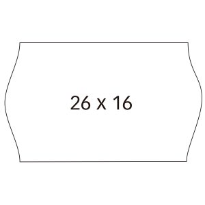 Apli Etiquetas Blancas para Maquinas Etiquetadoras de Precios de 2 Lineas - Tamaño 26 x 16mm - Adhesivo Permanente con Cantos Sinusoidales - Alta Calidad y Compatibles con Modelos 101419 y 102365