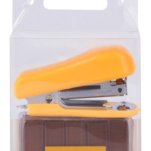 Apli Pocket Grapadora Naranja - Tamaño 56mm - Compacta y Ligera - Capacidad de Grapado Hasta 20 Hojas - Incluye 2000 Grapas del Mismo Color - Sistema de Carga Frontal