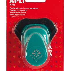 Apli Perforadora de Esquinas en Forma de Flor - Figura de 25.4mm - Alta Calidad para Papel, Carton y Cartulina - Deposito de Papel - Ideal para Scrapbooking, Manualidades y Decoraciones - Color Blanco