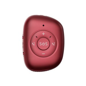 Leotec Tracker GPS 4G WiFi - Boton SOS - Alarma de Caidas - Recordatorio de Pastillas - Color Rojo