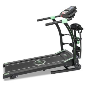 Cecotec RunnerFit Sprint Vibrator Cinta de Correr Electrica Plegable + Cinturon de Masaje + Mancuernas + Pulsometro - Pantalla LED - Superficie de Correr de 130x42cm - 12 Programas Predefinidos - 5 Velocidades Predeterminadas - 3 Niveles de Inclinacion