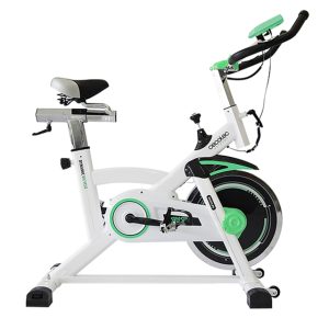 Cecotec Extreme Bicicleta Spinning Estatica - Volante de Inercia de 16kg - Pantalla LCD - Manillar y Sillin Regulable - Ruedas - Peso Max.120kg